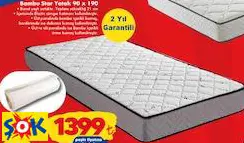 BAMBU STAR YATAK 90 X 190
